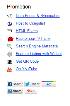 Social Chare Buttons Single property Websites :: Social Media Marketing