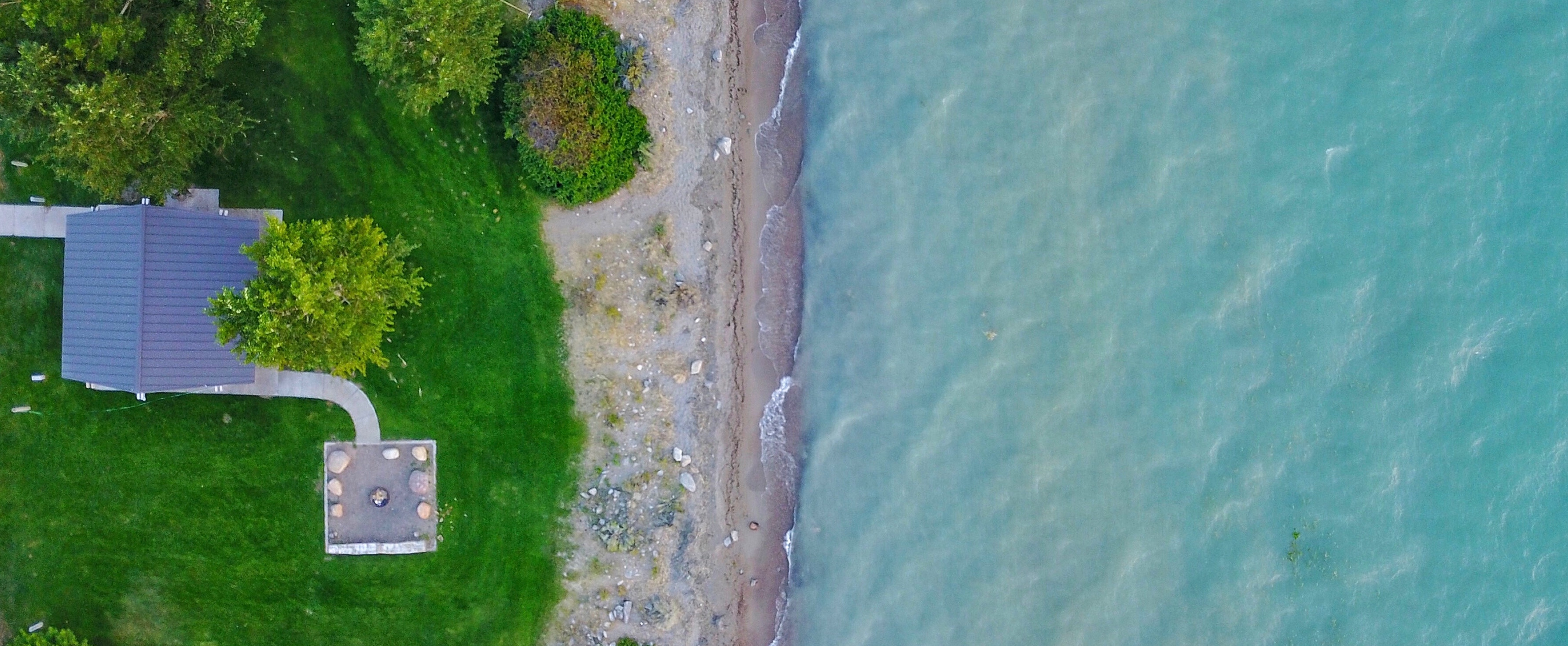 waterfront real estate drone